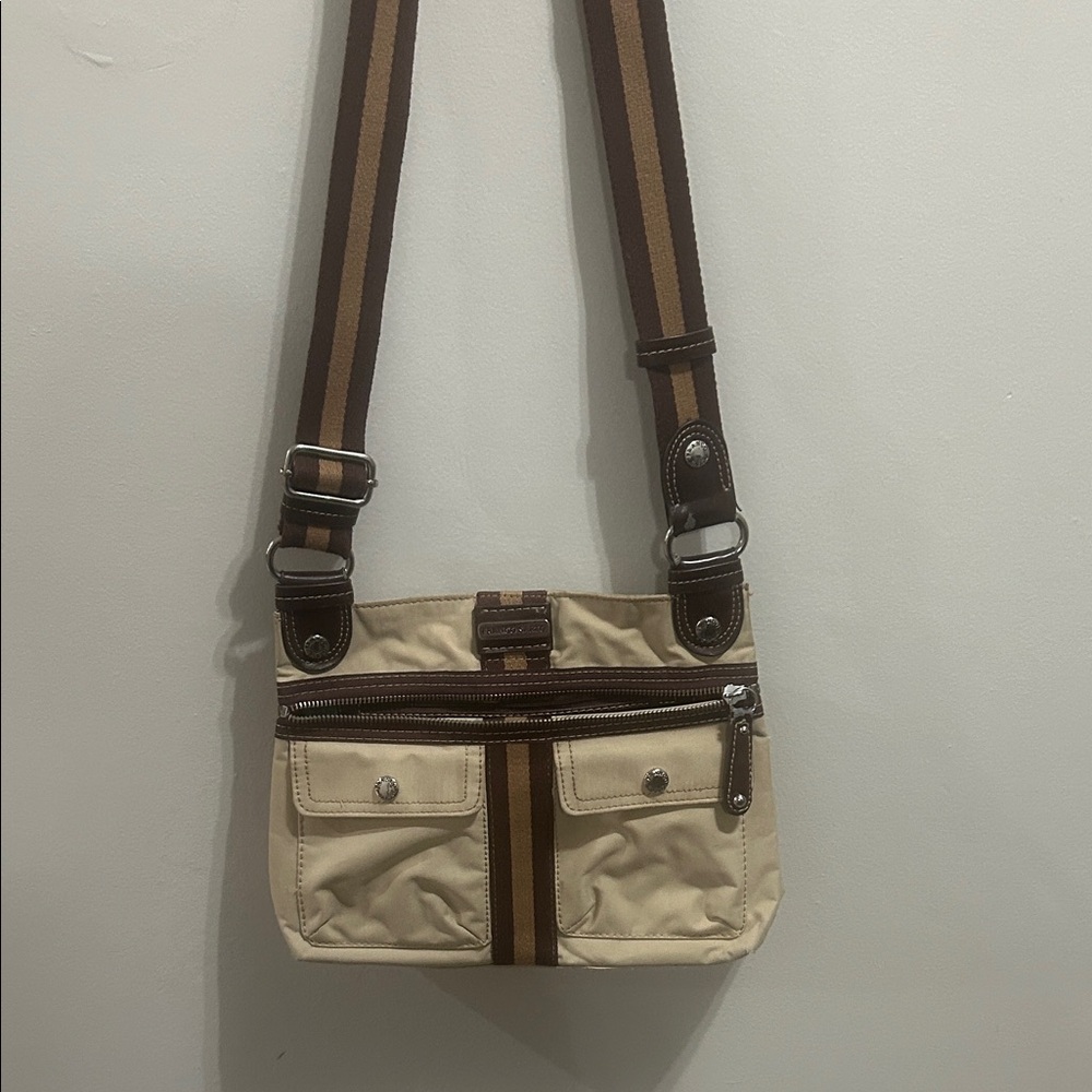 Franco Sarto Tan and Brown Women's Messenger Bag